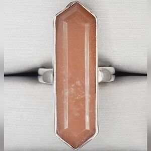 Genuine Sunstone 925 Sterling Silver Ring